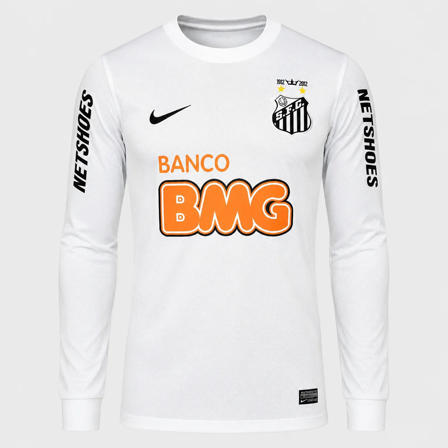 Santos FC 11/12 Retro Kit — White Long Sleeve