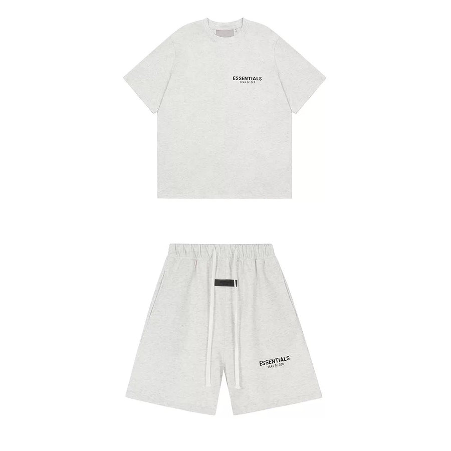 Essentials Tee & Shorts Set — Oatmeal