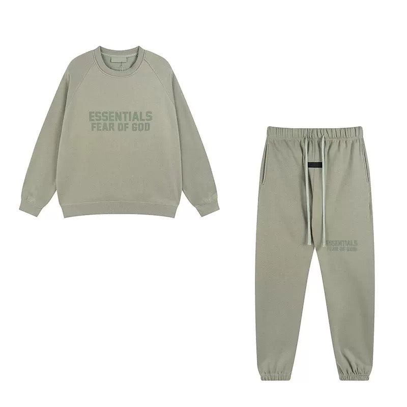Essentials Crewneck & Sweatpants Set — Sage Green