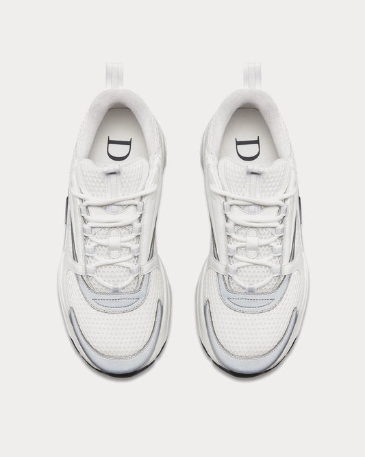 Dior B22 — White Technical Mesh with White & Silver-Tone Calfskin