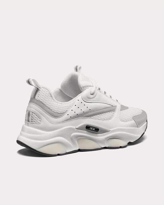 Dior B22 — White Technical Mesh with White & Silver-Tone Calfskin