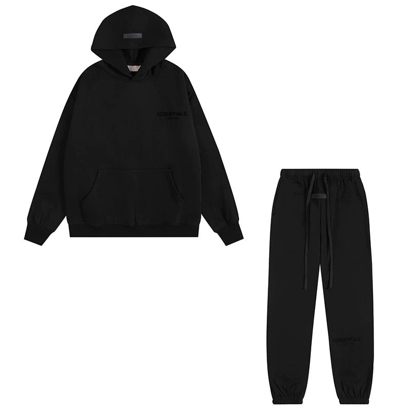 Essentials Hoodie & Sweatpants Set — Black