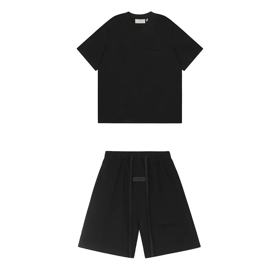 Essentials Tee & Shorts Set — Black