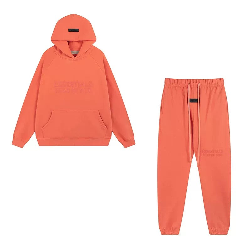 Essentials Hoodie & Sweatpants Set — Coral